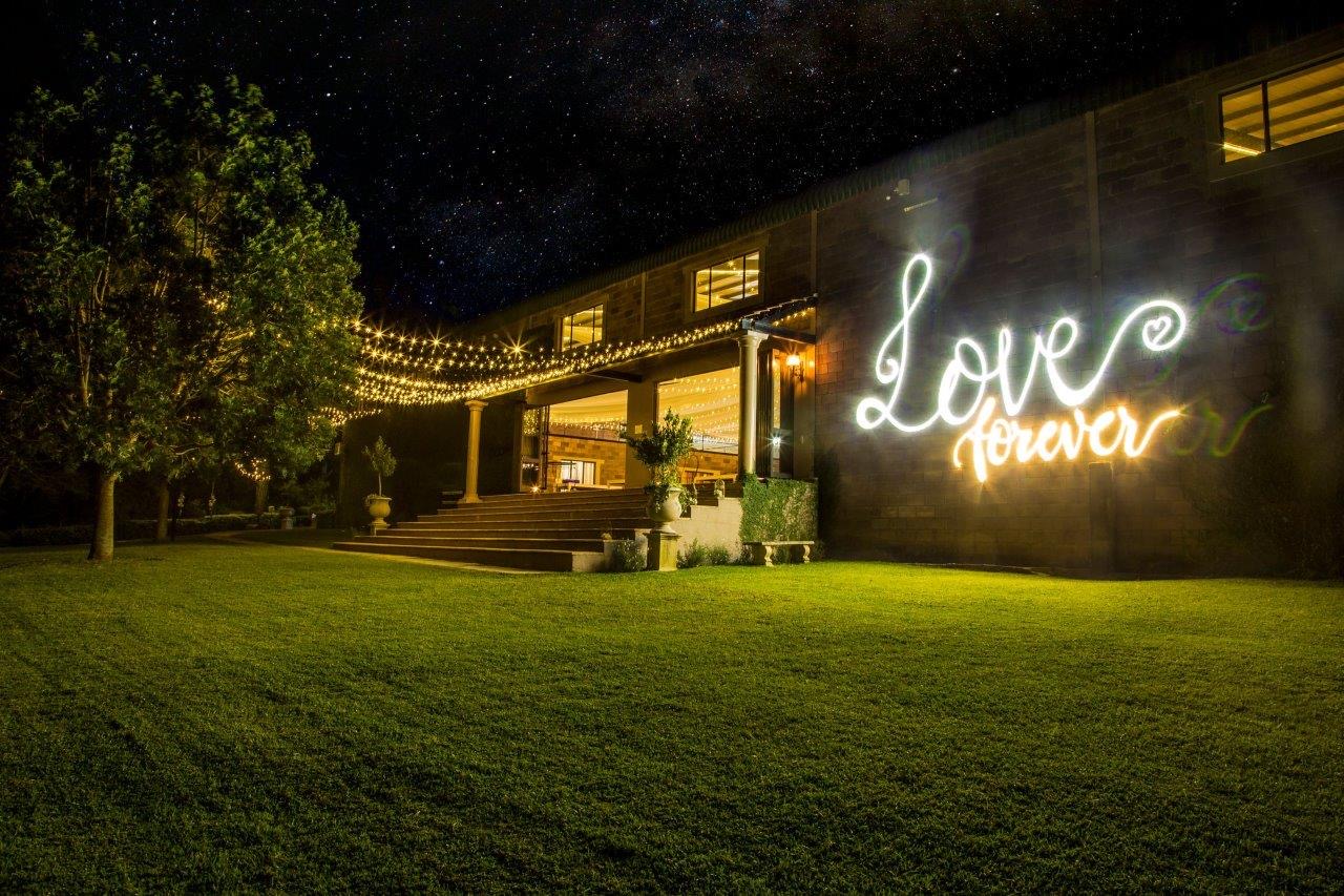 Evening reception setup